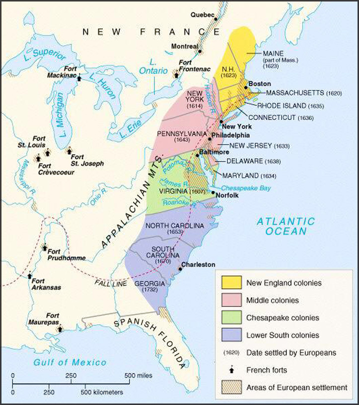 Colonies Map Regions