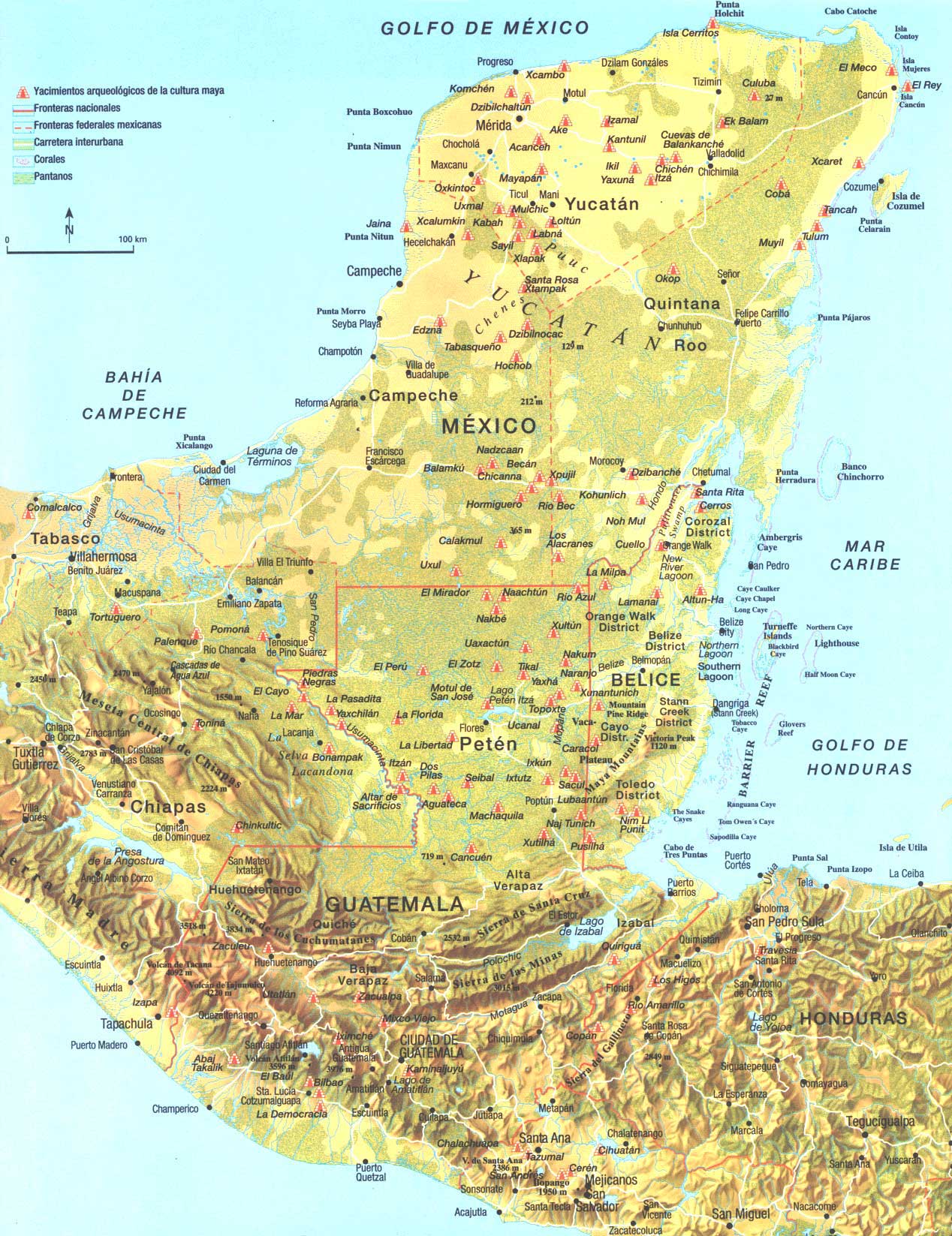maya civilization map